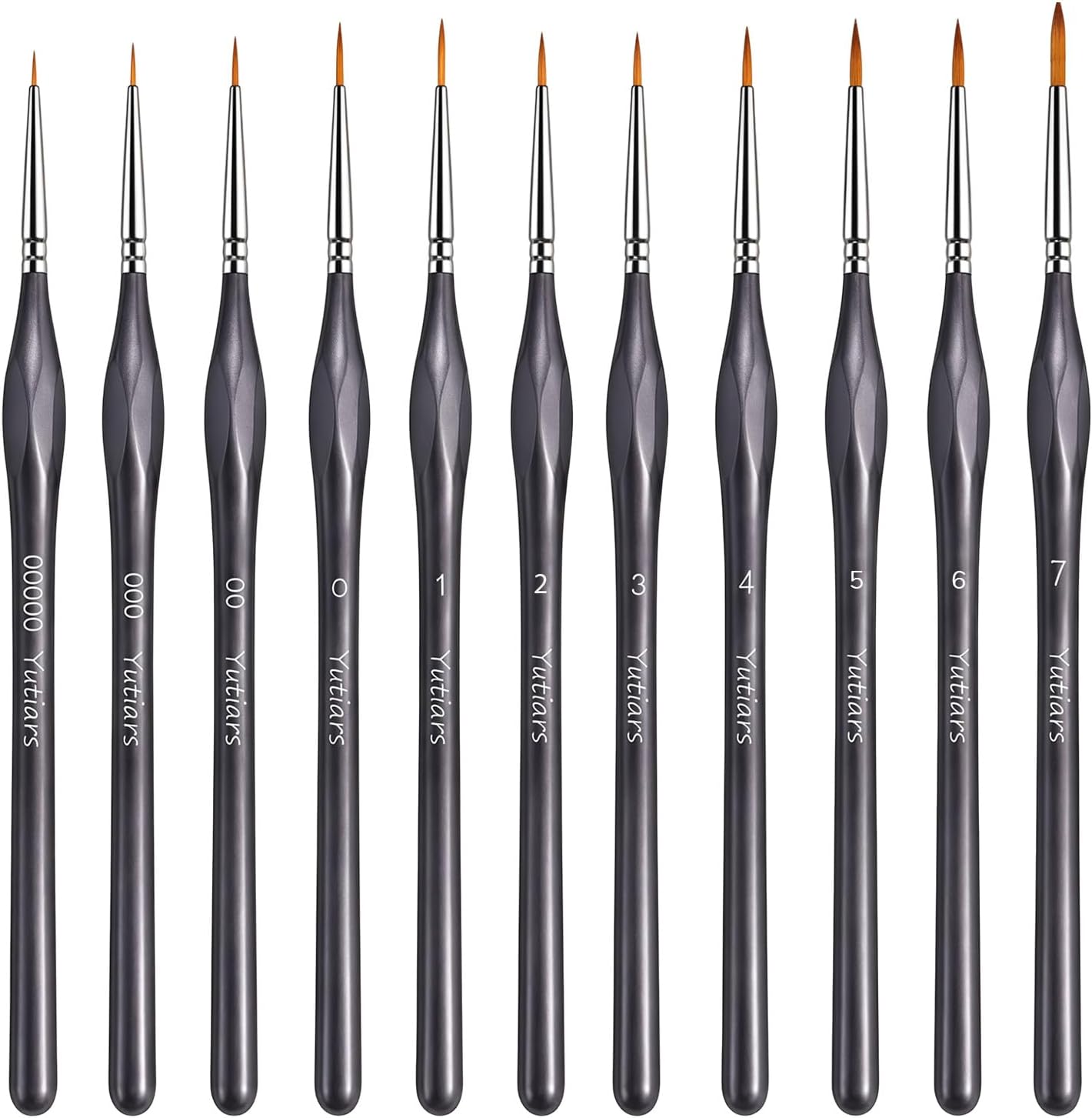 11-teiliges Professionelles Detailpinsel-set – Feine Pinsel Für Acryl, Aquarell, Gouache, Öl, Modellbau, Miniaturen Und Malen Nach Zahlen, Figurenpinsel, Feine Pinsel