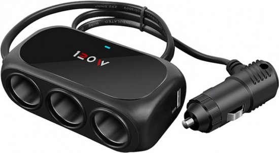 12-v-adapter – Usb-kfz-ladegerät – Kfz-splitter – Schwarz