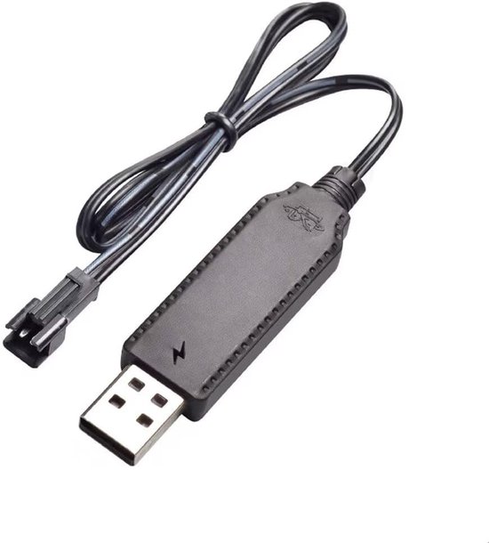 Usb-ladekabel (3,6 V/3,7 V) Für Lipo-akkus (sm-2-pin-stecker). Geeignet Für Rc-modellautos, Panzer, Züge Und Boote.