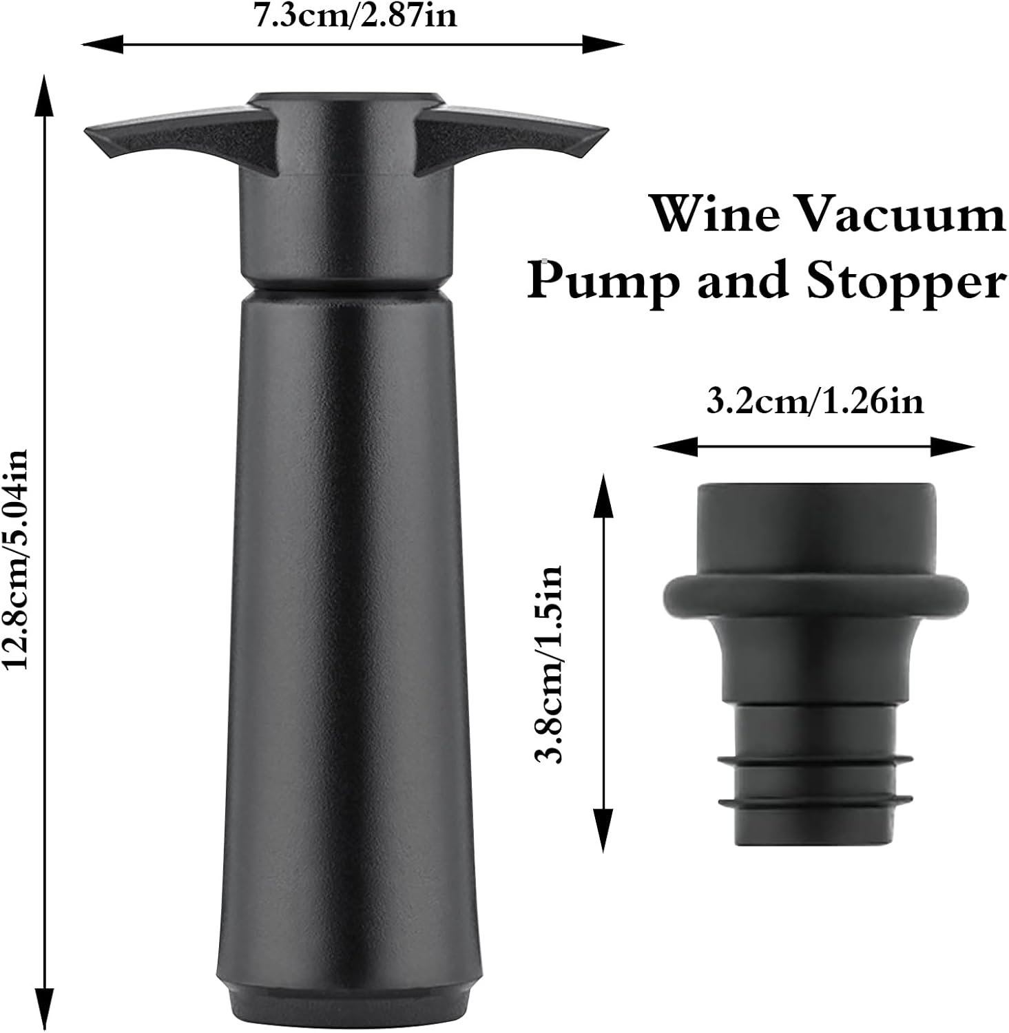 Schwarze Weinpumpe Mit 4 Vakuumverschlüssen, Wiederverwendbare Weinpumpe Weinkonservierungsset – Vakuum-weinverschlüsse Für Rot-, Weißwein Und Champagner – Ideales Weinzubehör – Geschenk