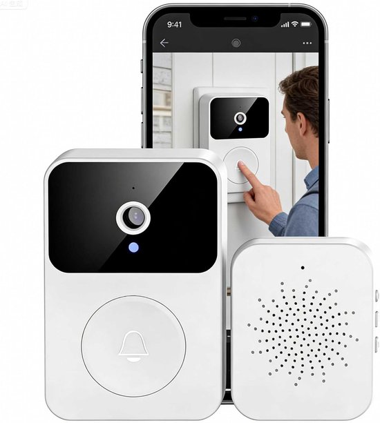 Drahtlose Türklingel Mit Kamera (standard) – 1080p-türklingelkamera – Hd-nachtsicht – Gegensprechanlage – Intelligente Sicherheitsfunktionen – Zwei-wege-audio – Cc