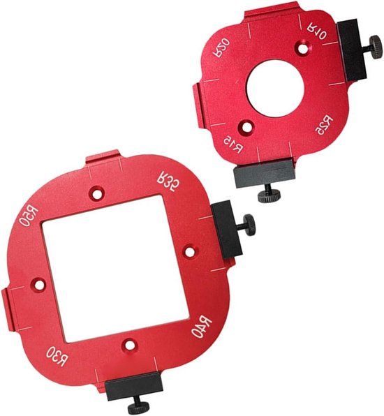 2 Stück 4-in-1-bogenwinkel-positionierungsschablone 10-25r Und 30-50r Aluminiumlegierung Abgerundete Ecken Frässchablonen Für Holzbearbeitung Und