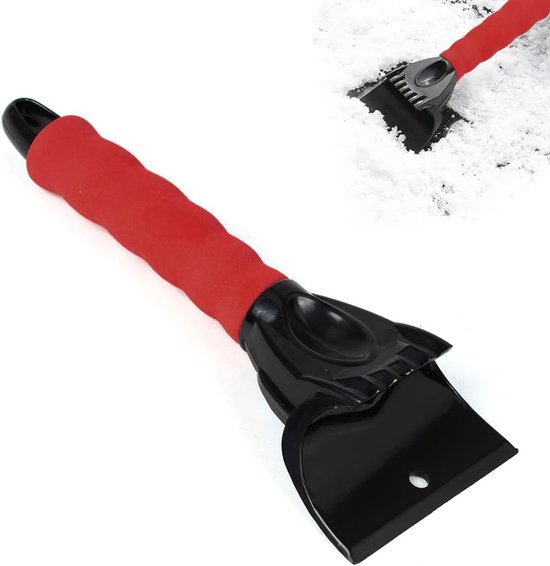 Eiskratzer Fürs Auto – Schneekratzer Mit Eisbrechfunktion – Rot