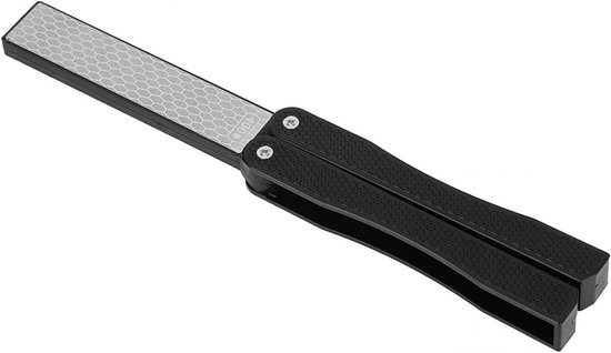 Dailygoods – Doppelseitiger Messerschärfer – Schnelles Schärfen – Rutschfest – Zusammenklappbar – Langlebig – Für Camping/haushalt/küche – Schärfer
