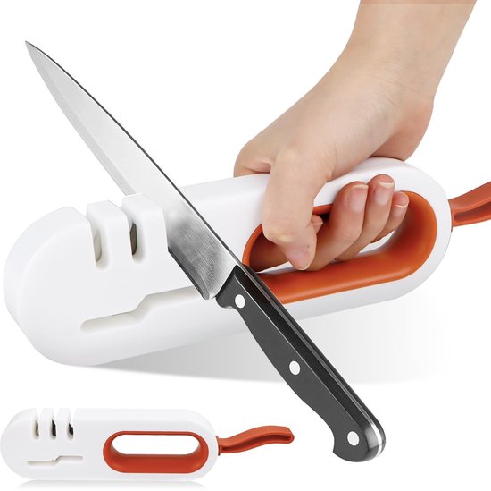 Mttproducts – Messerschärfer – 4-in-1 – Multifunktionales Design – Schwarz – Scharfe Klingen – Geeignet Für Alle Messer Und Scheren – Kompakte Größe