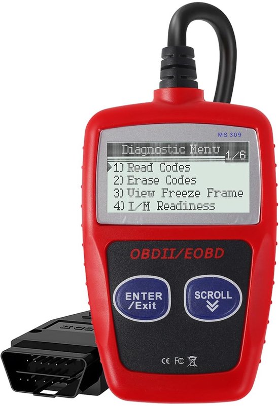 Allecto Obd2-fahrzeugdiagnose Motorfehlercode-lesegerät Fahrzeugdiagnosegerät Rot Und Schwarz Obd-ii-scanner Geeignet Für Benzinfahrzeuge