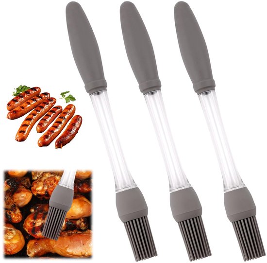 Boxob 3-teiliges Silikon-backpinsel-set – Hitzebeständig Zum Grillen Und Backen