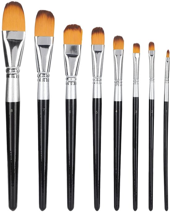 Store 7 Pinselset Mit 8 Stiften Acrylpinselset Professionell Und Langlebig 8 Verschiedene Größen Geeignet Für Künstler Nylon-ölfarbenpinsel