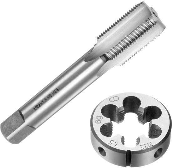 Dailygoods – Gewindebohrer- Und Schneideisen-set – Metrischer Gewindebohrer M22 X 1,5 – Rund