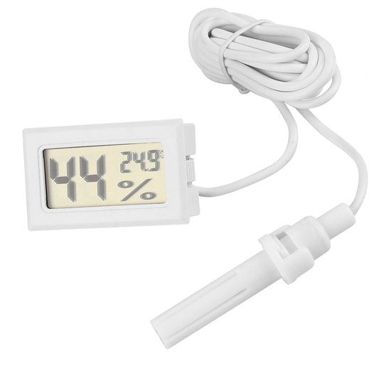 Onf3 – Mini-digitalthermometer – Hygrometer – 2-in-1-funktion – Kunststoff – Temperatur- Und Feuchtigkeitsmessung – Geeignet Für Reptilien – Kompakt