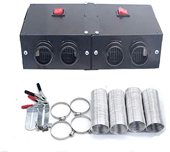 Jhubersproducts – Autofensterheizung – Luftheizung – 12 V, 500 W – 4-lüfter – Schnellenteisung – Geeignet Für Autos – Kompakte Größe