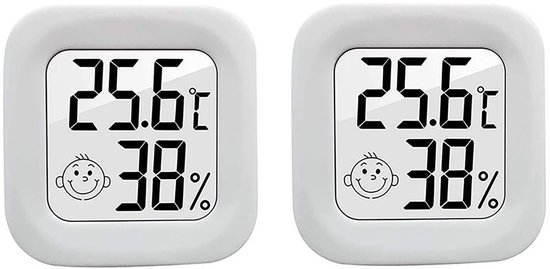 Dailygoody Mini-thermometer Für Den Innenbereich Digitales Hygrometer Tragbarer Temperatur Und Feuchtigkeitsmesser Weiß Ideal Für Zuhause Und