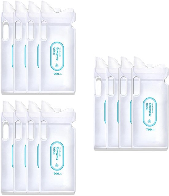 Dailygoods – Urinbeutel 700 Ml, Tragbar – Notfalltoilette – Einweg-urinbeutel – Faltbar – Mit Verschlussstreifen – Geruchsneutral