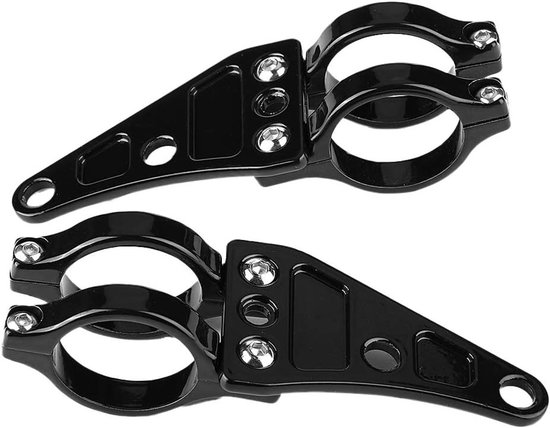 Allecto Plus Scheinwerferhalterung Für Motorräder 2 Stück Scheinwerferhalterungsklemmen Scheinwerferhalterung Für Gabel 38 41 Mm Einfache Montage
