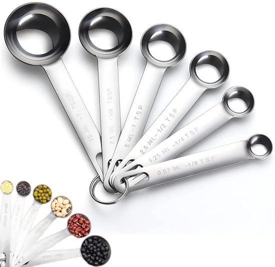 Allecto – Messlöffel-set – 6-teilig – Hochwertig – 15 Ml – Präzise Messungen – Ideal Zum Backen – Robustes Design