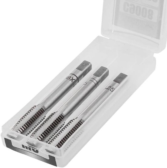 Gewindebohrersatz M4 X 0,7 - 3-teilig Hss-g, Vorbohrer, Zentrierbohrer, Endbohrer - Din 352