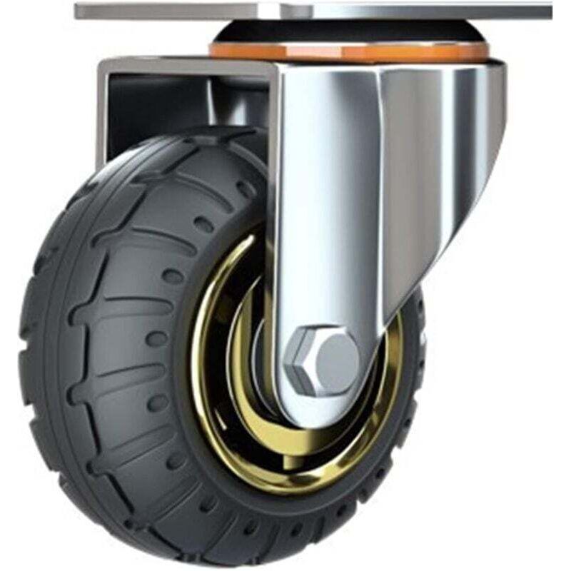 Lenkrolle, Universal-gummiräder - Ersatz-trolleyräder, Schwenkrollen, Flachgummiräder, Cao-räder - 1 Stück (größe: 3" Universalrad)