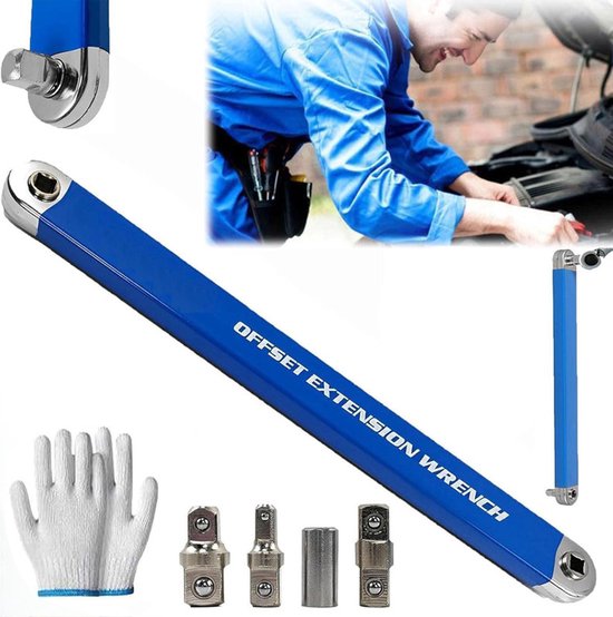 Pro Offset-verlängerungsschlüssel Mit Handschuhen Der Beste Offset-verlängerungsschlüssel Für Beengte Platzverhältnisse Multifunktionales Mit 1 2 4 3