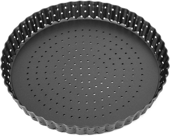 Pizzablech Aus Kohlenstoffstahl, Antihaftbeschichtetes Backblech Für Kuchen, Torten Und Pizza (9 Zoll, 24 X 2,5 Cm)