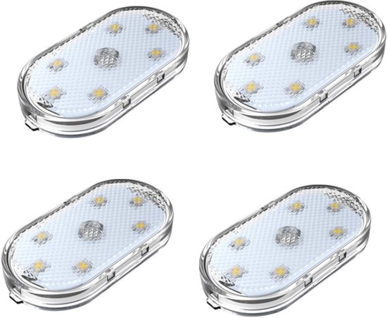 Led-beleuchtung Led-autobeleuchtung 4er-pack Led-innenraumbeleuchtung Für Autos Ambientebeleuchtung In 7 Farben Usb-wiederaufladbare Leselampen