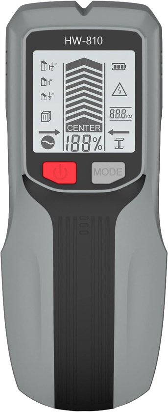 Kabelsuchgerät Rohrsuchgerät Wandscanner Wandsuche 6 Funktionen Lcd Display Audio 16,7 X 6,6 X 3,4 Cm