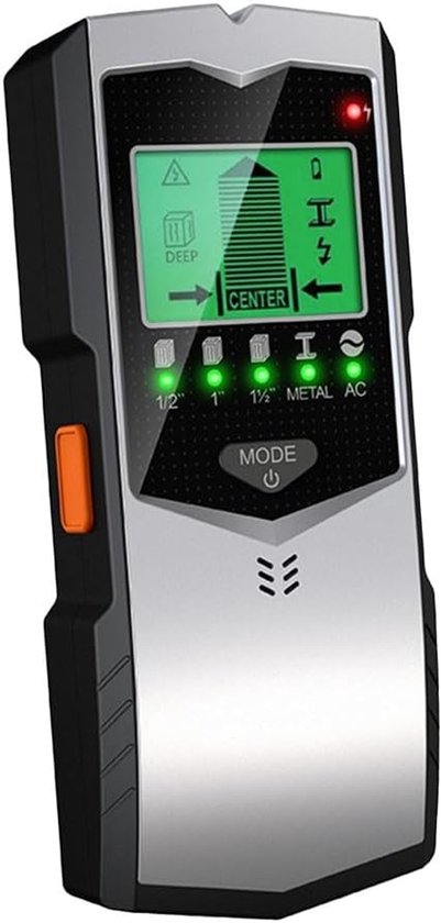 Wanddetektor – Metalldetektor Mit Rohrsuchfunktion – Wandscanner – 5-in-1-multifunktionsgerät – 19 X 96 X 52 Cm – Grau
