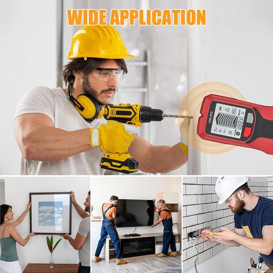 Wandscanner Detektor Messgerät Diy Lcd Display 16 Cm Rot