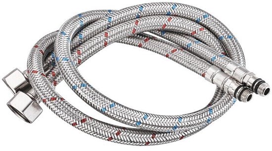 Anschlussschlauchverlängerung 60 Cm Edelstahl-wasserzulaufschlauch Wasserhahn - 2er-set