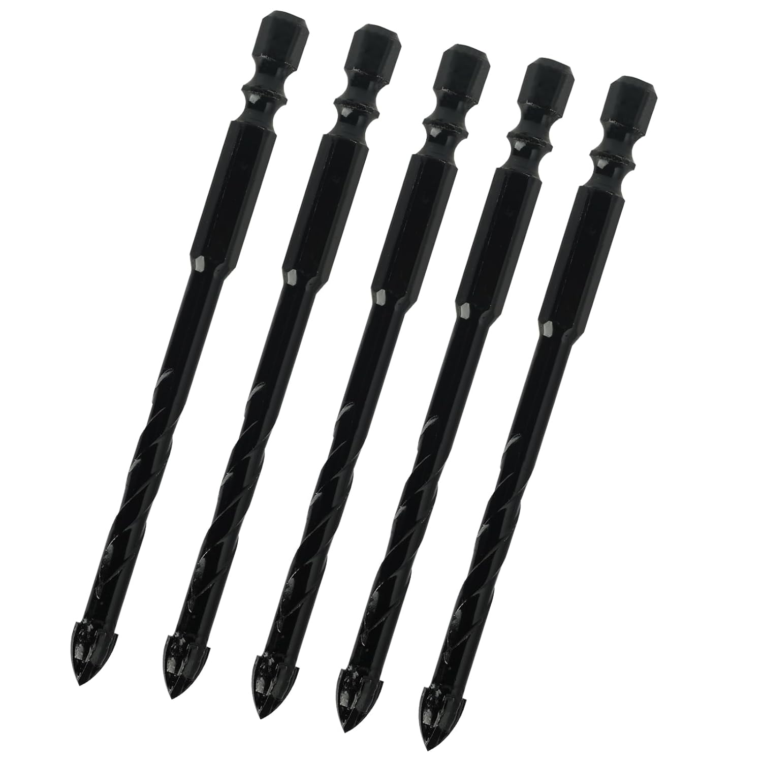 5-teiliges 8-mm-bohrerset Für Fliesen Und Glas, Professionelle Hartmetallbohrer Zum Bohren Von Keramik, Mauerwerk, Glas, Kunststoff, Holz Und Weichmetallen (8 Mm)