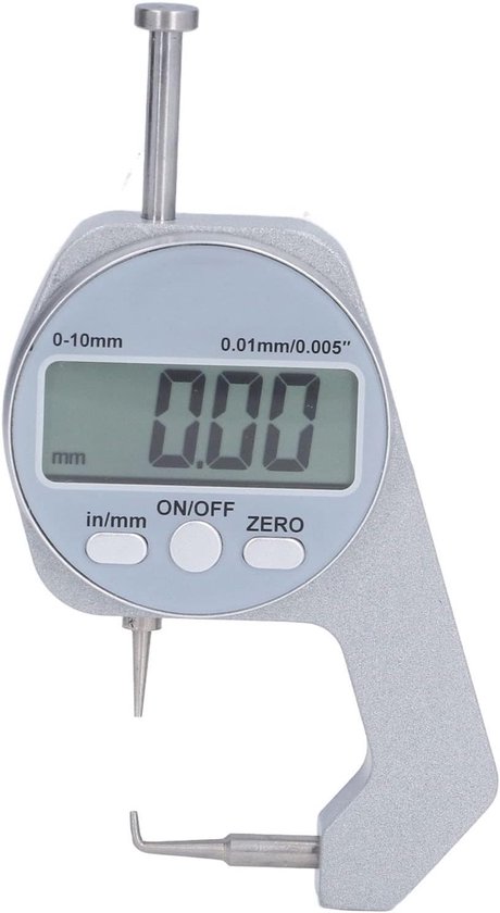 Dickenmessgerät Von 0 Mm Bis 10 Mm Mit Digitalem Lcd-display Und Gebogener Spitze – Mini-dickenmessgerät Zur Dickenmessung Weicher Materialien