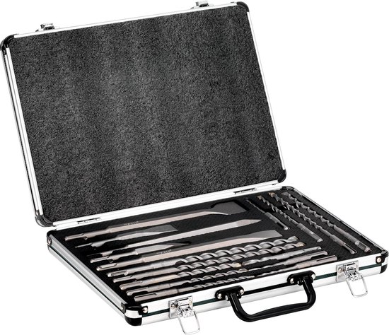 17-teiliges Sds+ Bohrer- Und Meißelset Im Metallkoffer