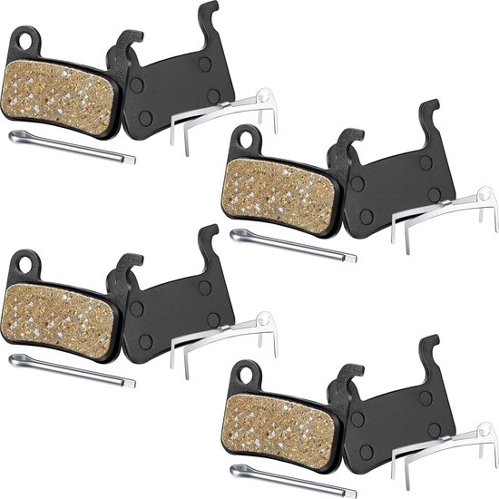 Fahrradbremsbeläge – Scheibenbremsbeläge – Sicheres Radfahren – Material: Kunstharz – 4 Paar – Schwarz
