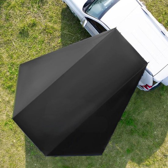Auto-camping-markise – Heckklappenzelt – Wetterschutz – Wasserdicht, Uv-beständig – 280 X 380 Cm – Schwarz