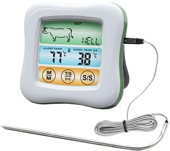 Digitales Lebensmittel- Und Grillthermometer Mit Timer, Hochpräzises Thermometer Für Köche Und Grillmeister (schokolade Nicht Enthalten)