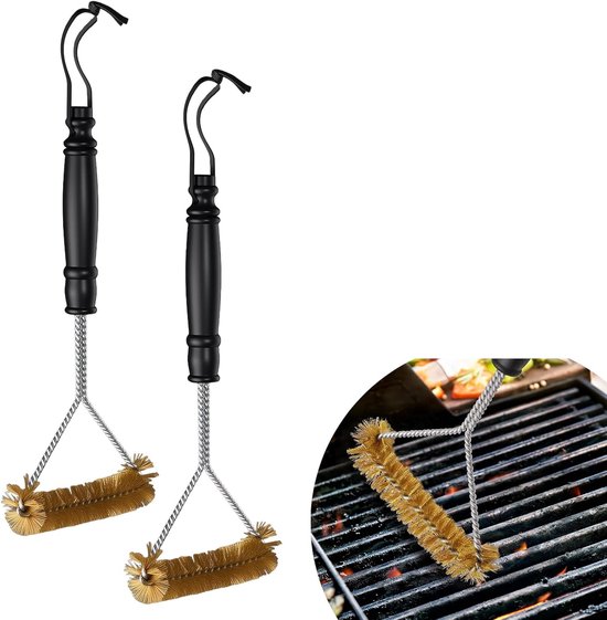 2 Messing-grillbürsten Grillreinigungsbürste Aus Messing Grillbürste Für Gusseisenroste Reinigungsbürste Für Grillroste Gasgrill Holzkohlegrill
