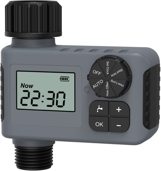 Intelligenter Bewässerungstimer – Gartenschlauch-bewässerungstimer – Rasenbewässerung – Einstellbar Von 1 Minute Bis 240 Stunden – Bsp 3/4" – Schwarz