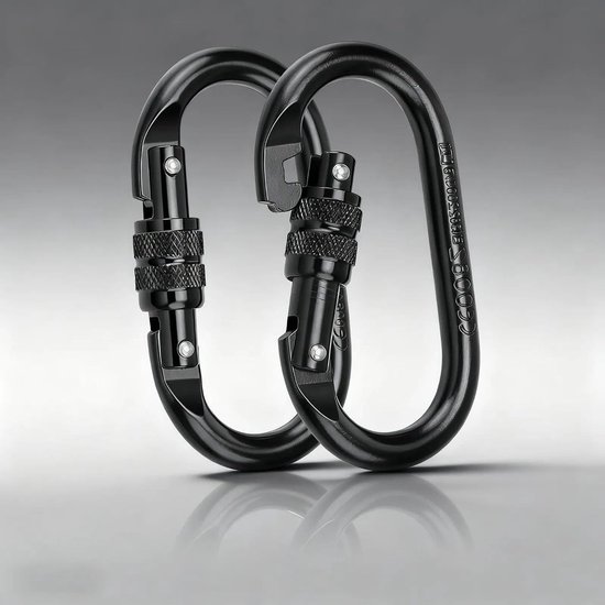 Hochleistungs-karabiner Für Klettern Und Outdoor-aktivitäten, 2 Stück, 25 Kn Sicherheit, Ideal Für Bergsteigen Und Hängematten