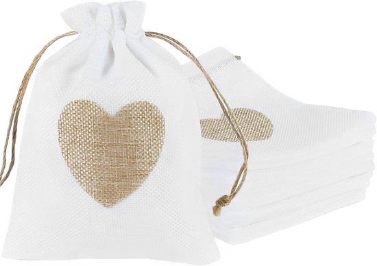 30 Jutebeutel, Kleine Geschenktüten, 10 X 14 Cm, Baumwollbeutel Mit Kordelzug, Stoffbeutel Zum Befüllen, Geschenktüten, Leinenbeutel Für Seifenverpackungen, Schmuck, Diy