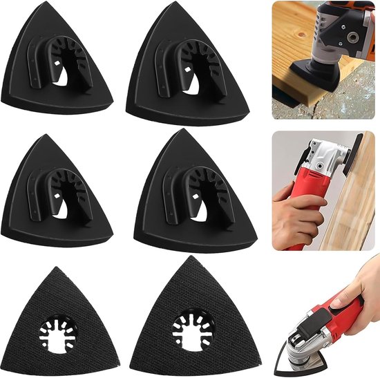 6-teiliges Dreieckiges Schleifpad-multitool – 80/90 Mm