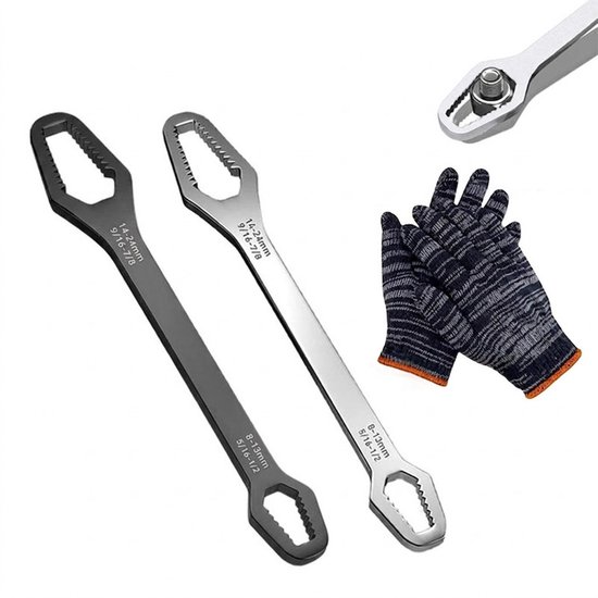 2-teiliger 8-24-mm-polygonschlüssel Handschuhe Universal-torx-schlüssel Verstellbarer Schraubenschlüssel Doppelseitiger Selbstspannender Für Und