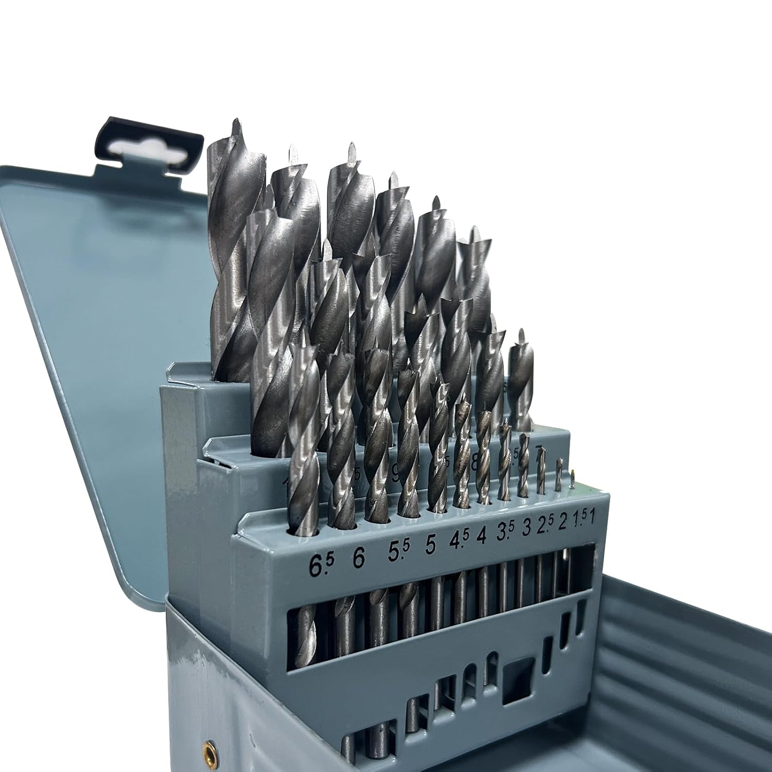 Set Mit 25 Holzbohrern Von 1 Bis 13 Mm, Bohrersets Metallbohrer Für Schreiner Und Heimwerker.