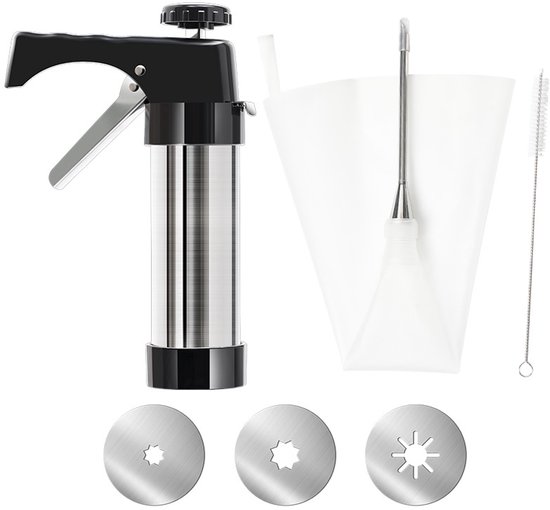 Churrera Mit 3 Verschiedenen Tüllen, Spritzbeutel Für Churros Mit Tüllen Für Verschiedene Dekorationen, Churro-maschine Ø 5,6 X 21 Cm