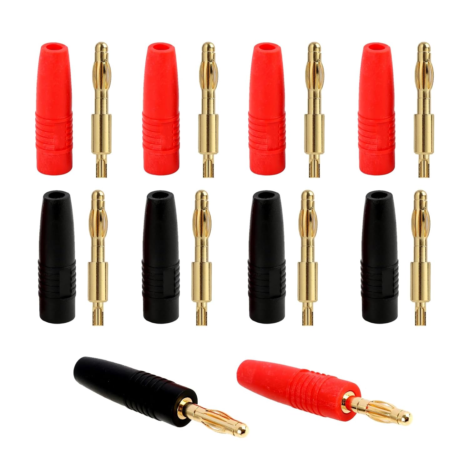 10 Stück 4 Mm Vergoldete Bananenstecker (männlich), Lötadapter Für Elektrische Prüfungen Und Heimwerkerprojekte, Kompatibel Mit Den Meisten Messgeräten