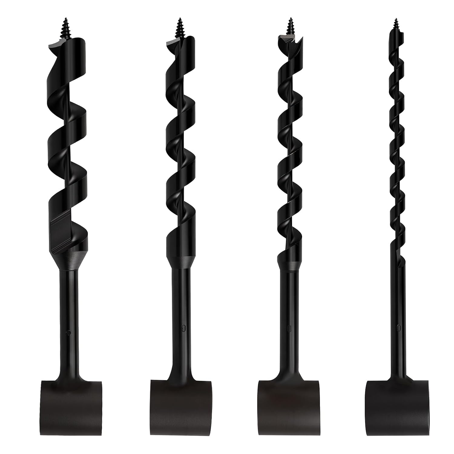 Set Mit 4 Handbohrern, Verstellbarem Schraubenschlüssel, Manuellem Spiralbohrer Für Holzbearbeitung, Outdoor-survival, Camping, Bushcraft-arbeiten (4)