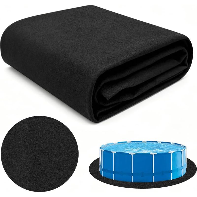 Runde Pool-bodenplane – 370 Cm – Schützende Bodenmatte Für Schwimmbecken, Whirlpools Und Außenpools, Rutschfest, Hitzebeständig Und Strapazierfähig – Für Garten Und Terrasse