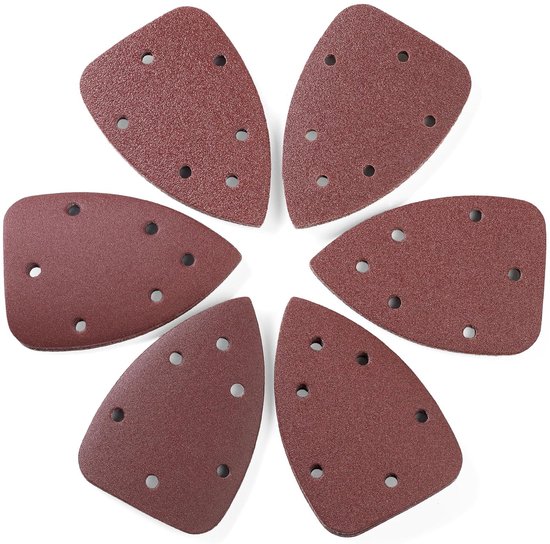 36-teiliges Schleifpapier-set Für Mäuse, 6 Löcher, Körnung 60/80/100/120/180/240.