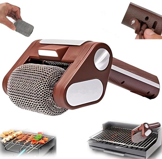 Elektrischer Grillreiniger Mit Led-beleuchtung – Kein Vorheizen Erforderlich, Spülmaschinenfest, Perfekt Zum Reinigen Von Grillrosten.