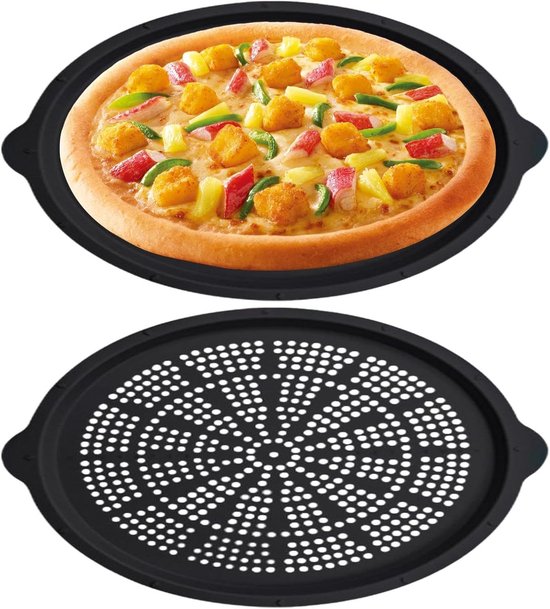 Runde Pizzaform, 2-teilig, Spülmaschinenfest, Silikon – Antihaft-pizzaform Für Den Backofen Für Zuhause, Picknick, Kuchenbacken Und Restaurants