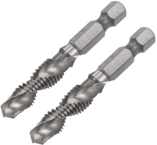 30-teiliges Kombi-set Aus Bohrer Und Gewindebohrer, 1/4"-sechskantschaft, M8 X 1,25, Ungeschirmtes Hss 4341, Spiralschneider