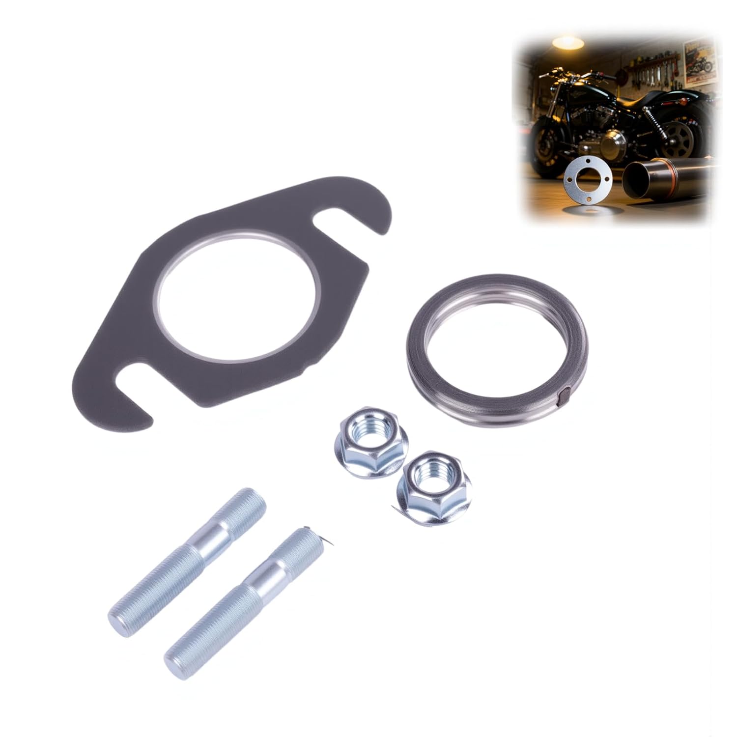 Auspuffdichtungssatz (50 Cm³, Zweitakt), Schrauben Und Muttern Für Roller, Kompatibel Mit Bws, Aerox, Bw's, Stunt, Jog-r, F10 Und F12
